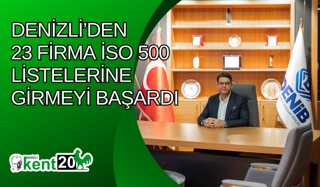 Denizli’den 23 firma İSO 500 listelerine girmeyi başardı