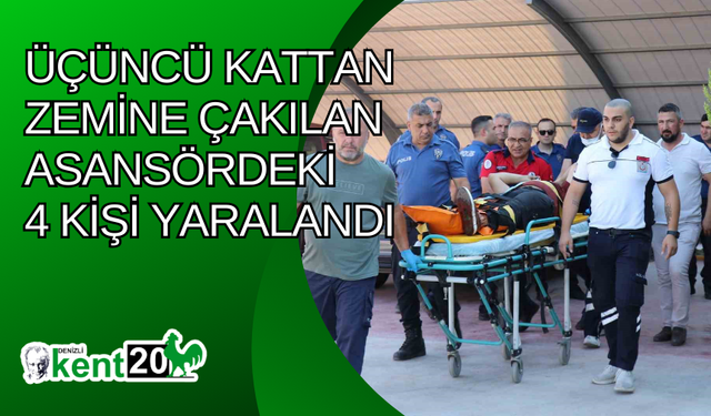 Üçüncü kattan zemine çakılan asansördeki 4 kişi yaralandı