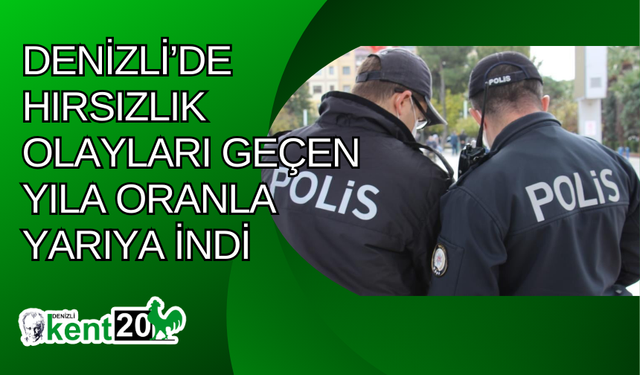 Denizli’de hırsızlık olayları geçen yıla oranla yarıya indi