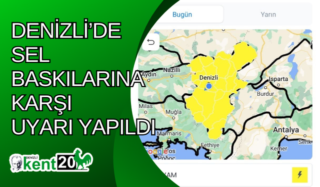 Denizli’de sel baskılarına karşı uyarı yapıldı