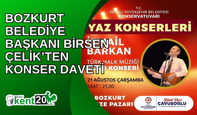 Bozkurt Belediye Başkanı Birsen Çelik’ten konser daveti