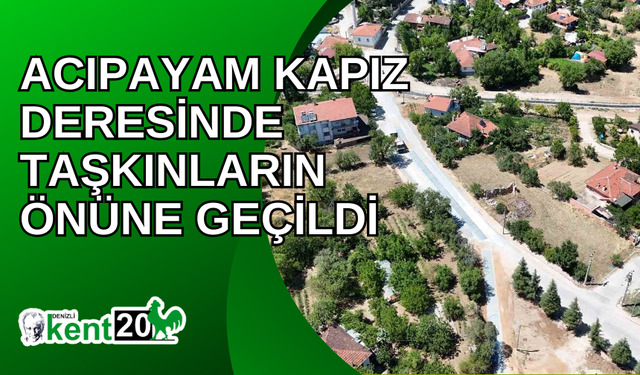 Acıpayam Kapız Deresinde taşkınların önüne geçildi