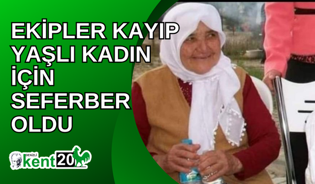 Ekipler kayıp yaşlı kadın için seferber oldu