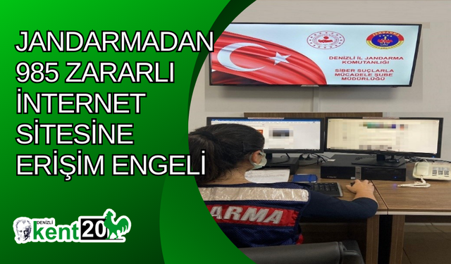 Jandarmadan 985 zararlı internet sitesine erişim engeli