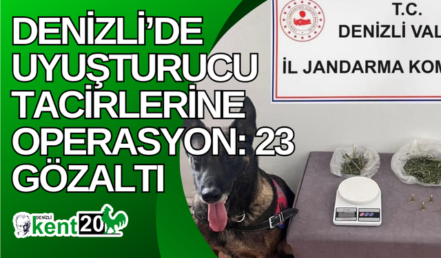 Denizli’de uyuşturucu tacirlerine operasyon: 23 gözaltı