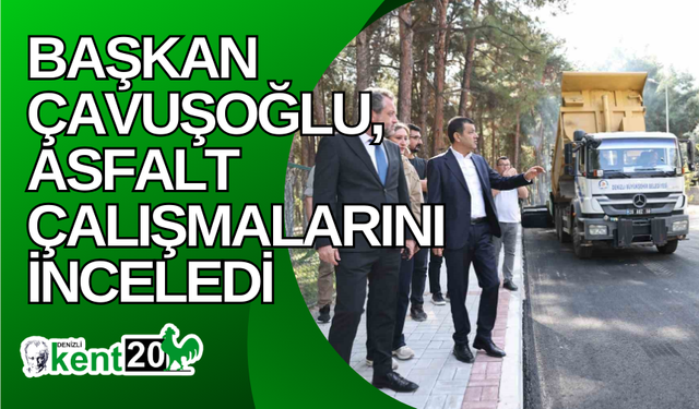 Başkan Çavuşoğlu, asfalt çalışmalarını inceledi