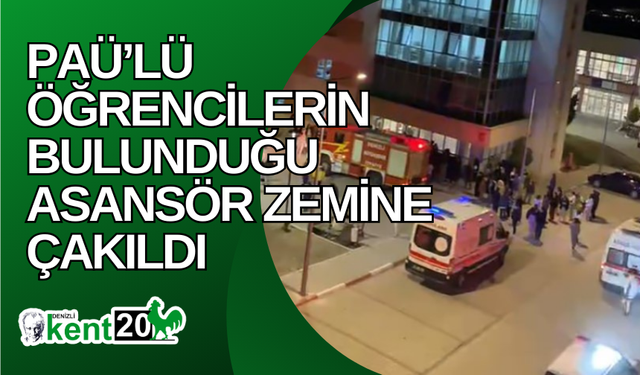 PAÜ’lü öğrencilerin bulunduğu asansör zemine çakıldı