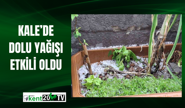 Kale’de dolu yağışı etkili oldu