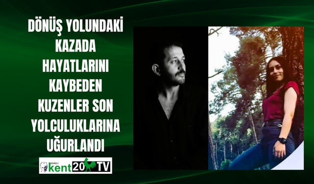 Dönüş yolundaki kazada hayatlarını kaybeden kuzenler son yolculuklarına uğurlandı