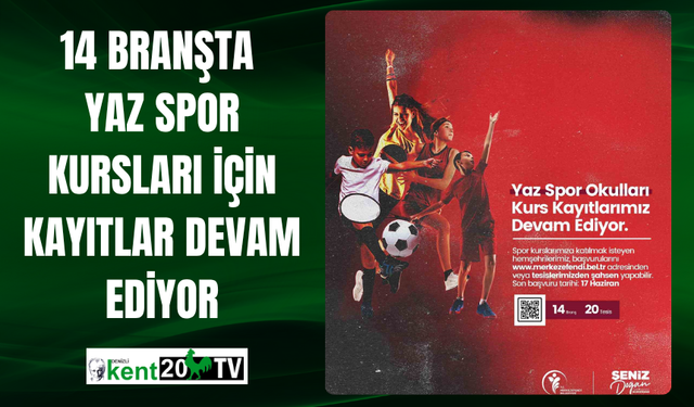 14 Branşta Yaz Spor Kursları İçin Kayıtlar Devam Ediyor