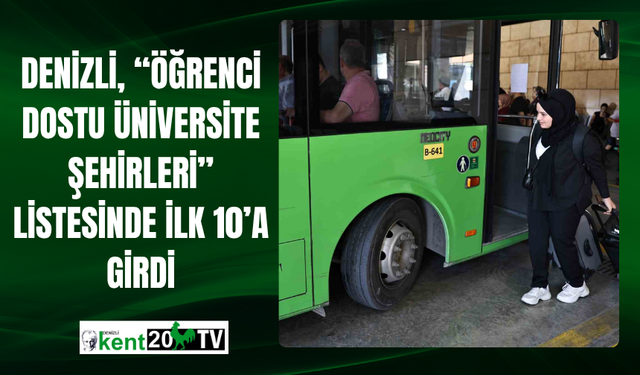 Denizli, “Öğrenci Dostu Üniversite Şehirleri” Listesinde İlk 10’a Girdi