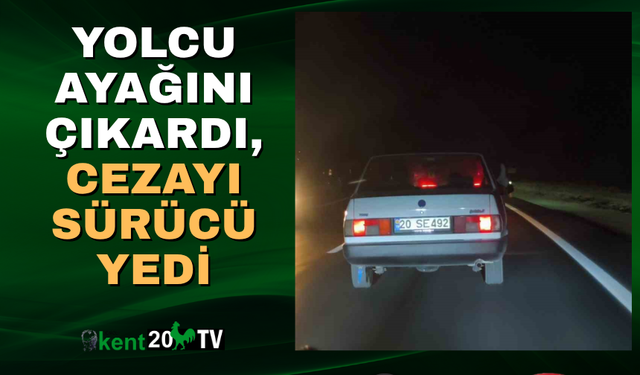 Yolcu Ayağını Çıkardı, Cezayı Sürücü Yedi
