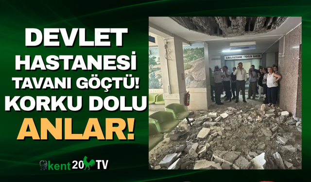 Devlet hastanesinin tavanı gçötü, görenler hayrete düştü!