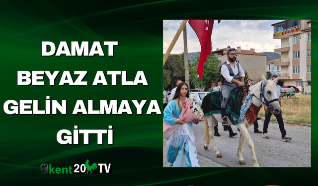 Damat Beyaz Atla Gelin Almaya Gitti