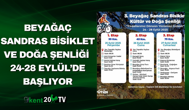 Beyağaç Sandras Bisiklet ve Doğa Şenliği 24-28 Eylül’de Başlıyor