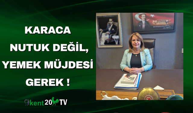 Karaca: Nutuk Değil, Yemek Müjdesi Gerek
