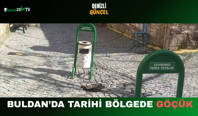 Buldan’da Tarihi Bölgede Göçük