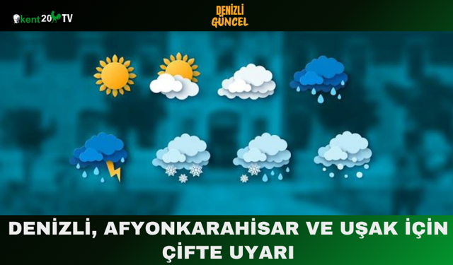 Denizli, Afyonkarahisar ve Uşak İçin Çifte Uyarı