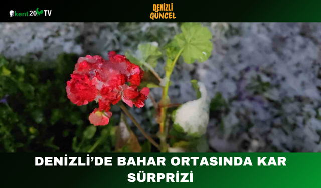Denizli’de Bahar Ortasında Kar Sürprizi