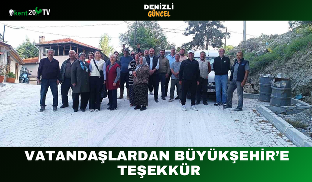 Vatandaşlardan Büyükşehir’e Teşekkür