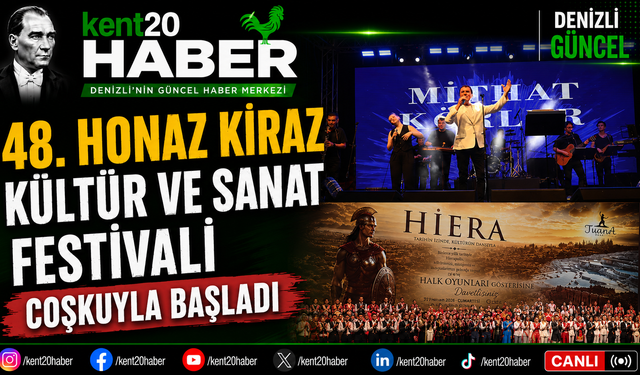 48. Honaz Kiraz Kültür ve Sanat Festivali Coşkuyla Başladı