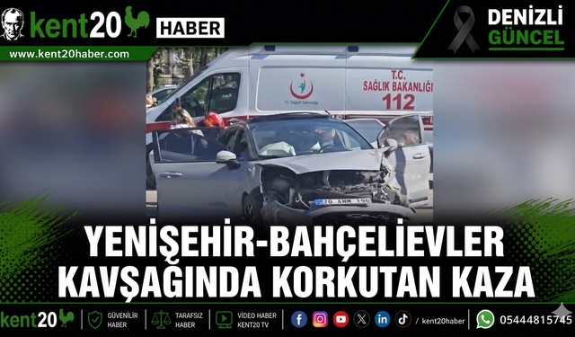 Yenişehir-Bahçelievler Kavşağında Korkutan Kaza