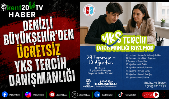 Denizli Büyükşehir'den Ücretsiz YKS Tercih Danışmanlığı