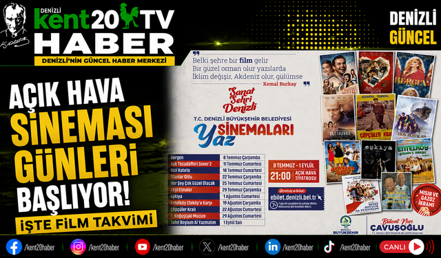 Açık Hava Sineması Günleri Başlıyor! İşte Film Takvimi
