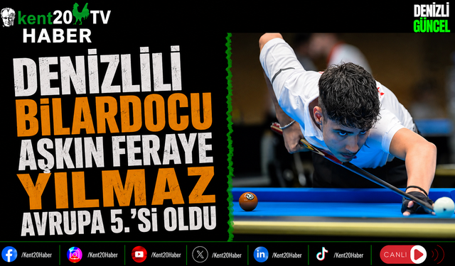 Denizlili Bilardocu Aşkın Feraye Yılmaz Avrupa 5.'si Oldu