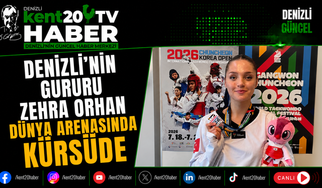 Denizli'nin Gururu Zehra Orhan Dünya Arenasında Kürsüde