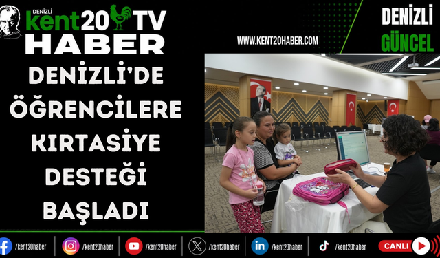 Denizli’de öğrencilere kırtasiye desteği başladı