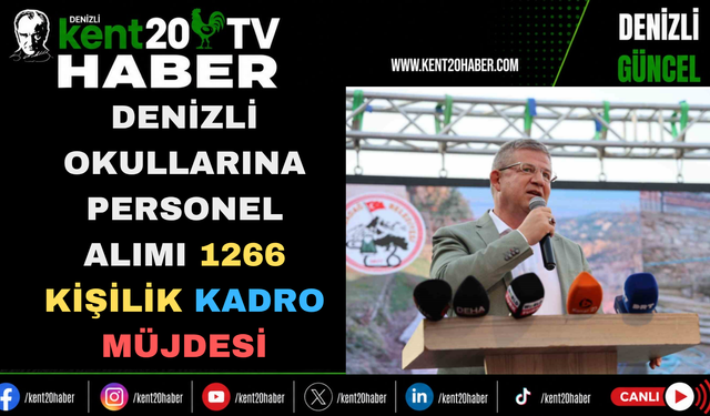 Denizli Okullarına Personel Alımı 1266 Kişilik Kadro Müjdesi
