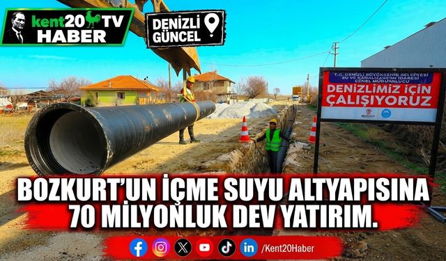 Bozkurt'un İçme Suyu Altyapısına 70 Milyonluk Dev Yatırım