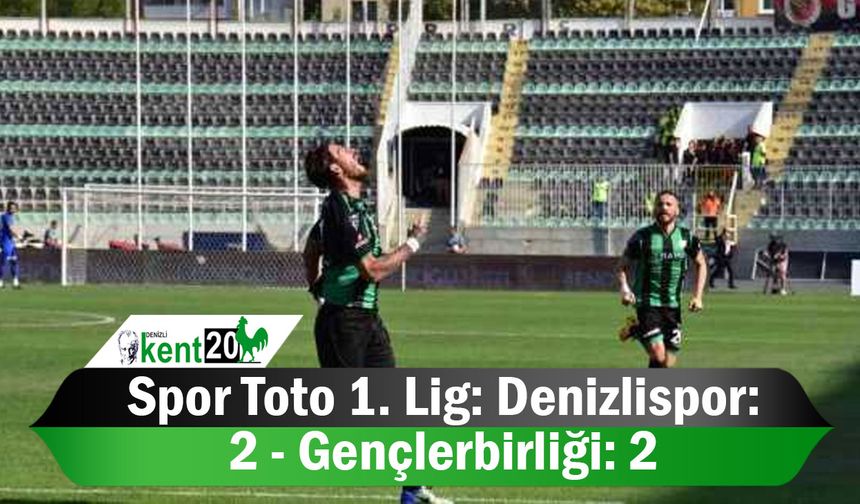 Spor Toto 1. Lig: Denizlispor: 2 - Gençlerbirliği: 2