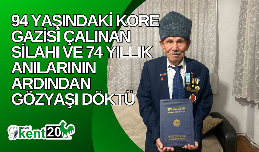 94 yaşındaki Kore Gazisi çalınan silahı ve 74 yıllık anılarının ardından gözyaşı döktü