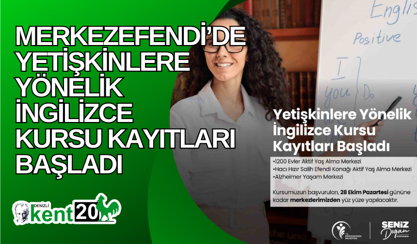 Merkezefendi’de yetişkinlere yönelik İngilizce kursu kayıtları başladı