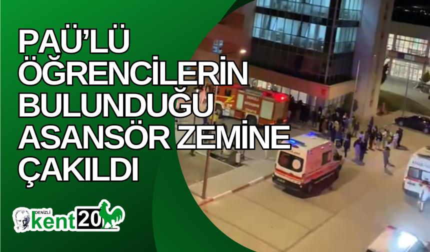 PAÜ’lü öğrencilerin bulunduğu asansör zemine çakıldı