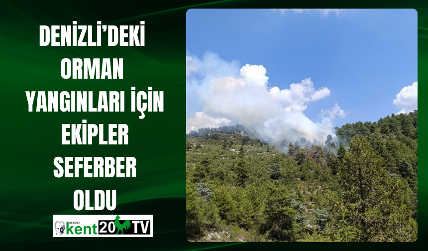 Denizli’deki Orman Yangınları İçin Ekipler Seferber Oldu