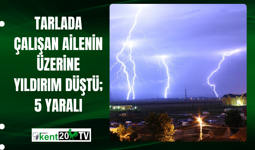 Tarlada çalışan ailenin üzerine yıldırım düştü; 5 yaralı