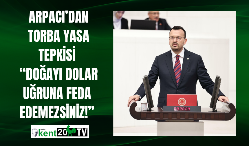 Arpacı’dan  Torba Yasa Tepkisi  “Doğayı Dolar Uğruna Feda Edemezsiniz!”