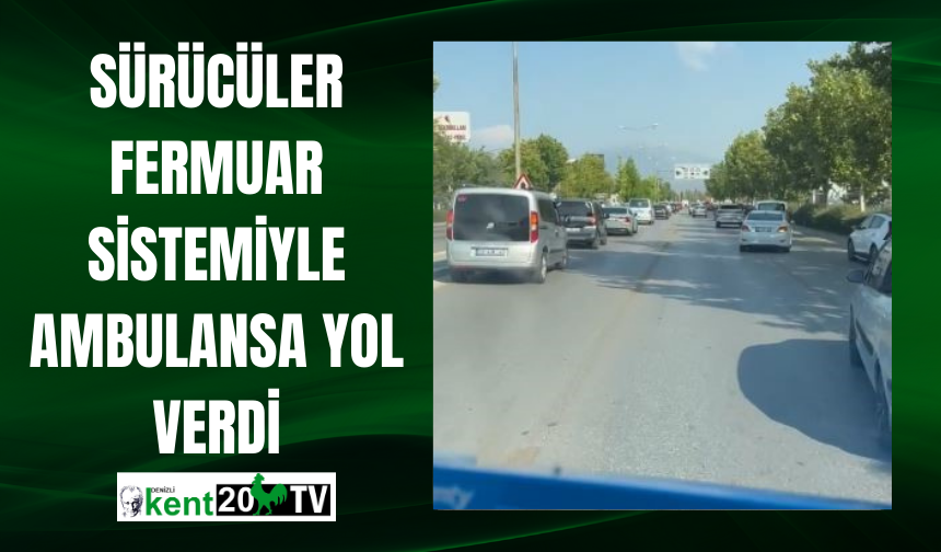 Sürücüler Fermuar Sistemiyle Ambulansa Yol Verdi