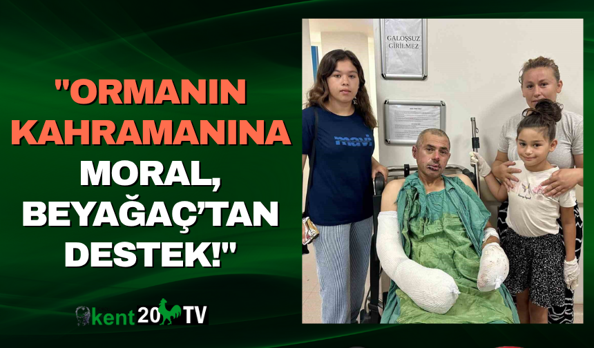 "Ormanın kahramanına moral, Beyağaç’tan destek!"