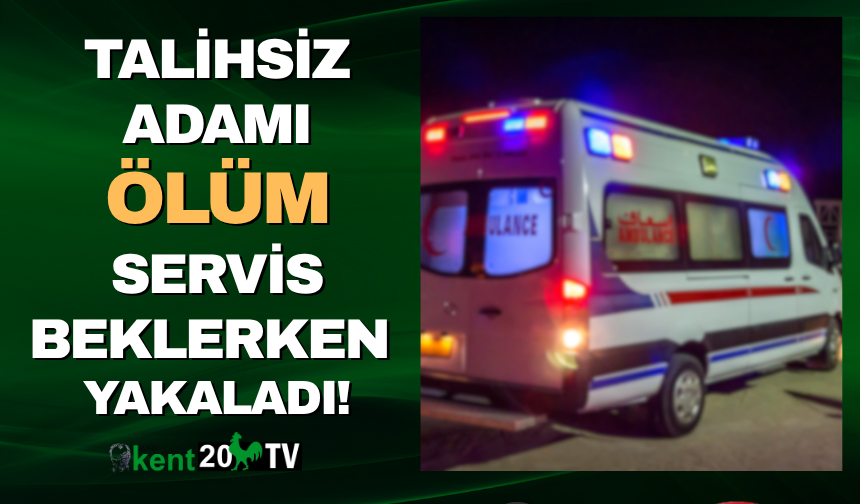 Denizli’de servis bekleyen işçi, durakta geçirdiği kalp krizi sonucunda hayatını kaybetti.