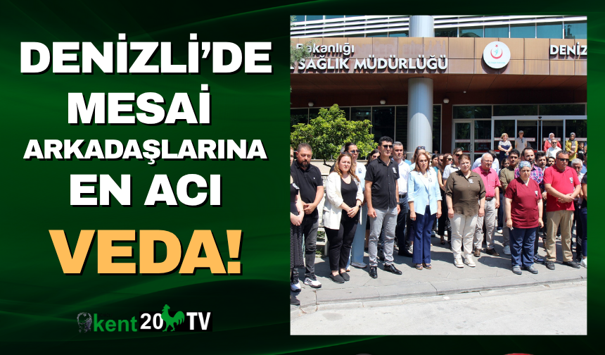 Denizli sağlık camiası mesai arkadaşlarına veda etti!