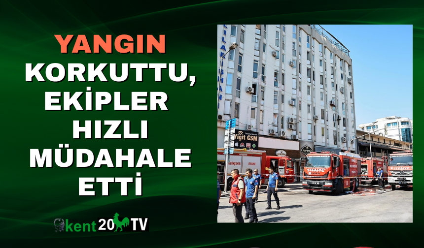 Yangın Korkuttu, Ekipler Hızlı Müdahale Etti