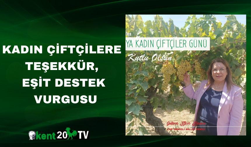 Kadın çiftçilere teşekkür, eşit destek vurgusu
