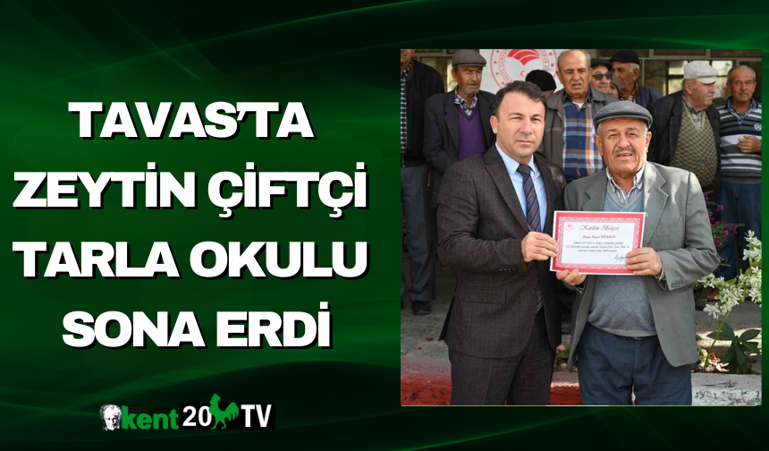 Tavas’ta  Zeytin Çiftçi  Tarla Okulu  Sona Erdi