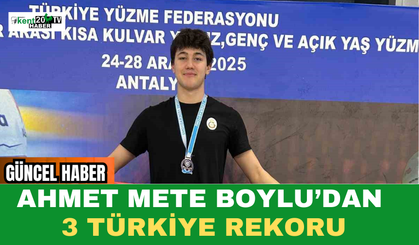 Ahmet Mete Boylu’dan 3 Türkiye Rekoru