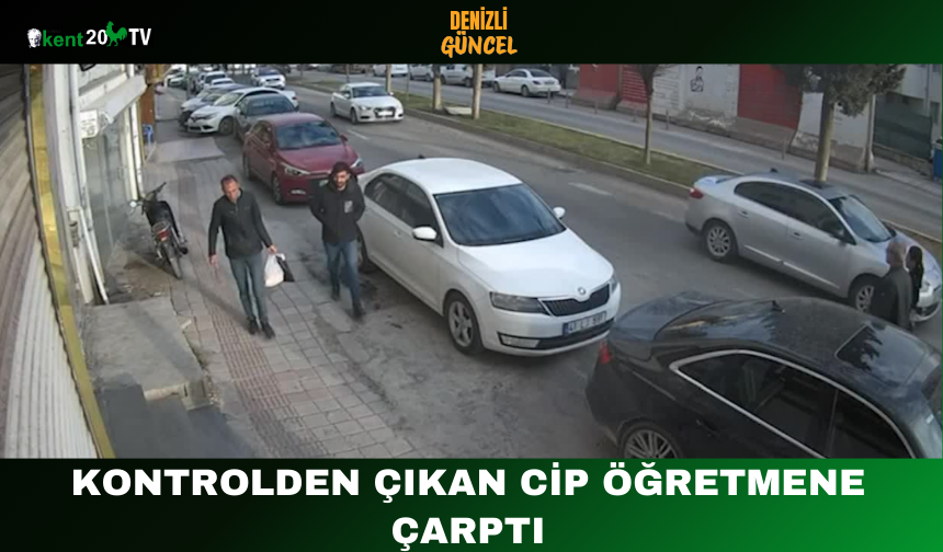 Kontrolden Çıkan Cip Öğretmene Çarptı