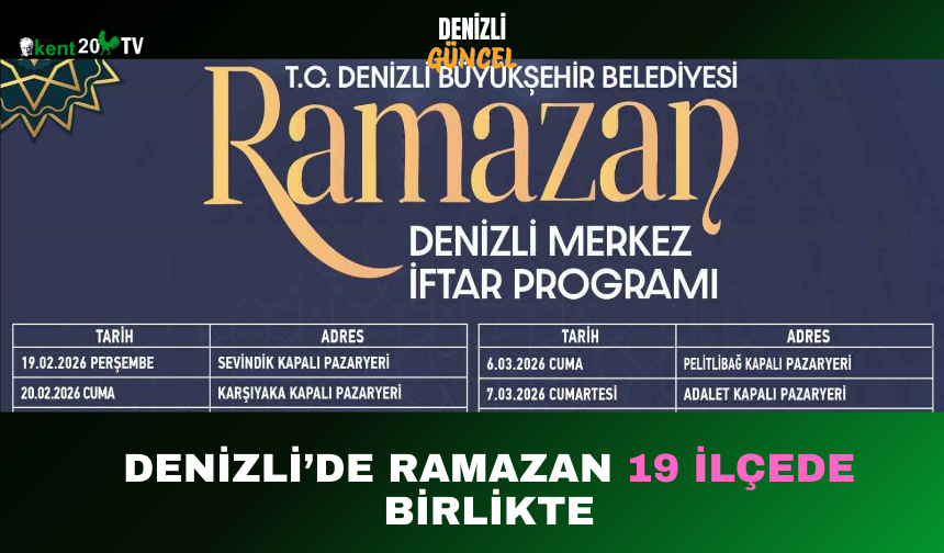 Denizli’de Ramazan 19 İlçede Birlikte